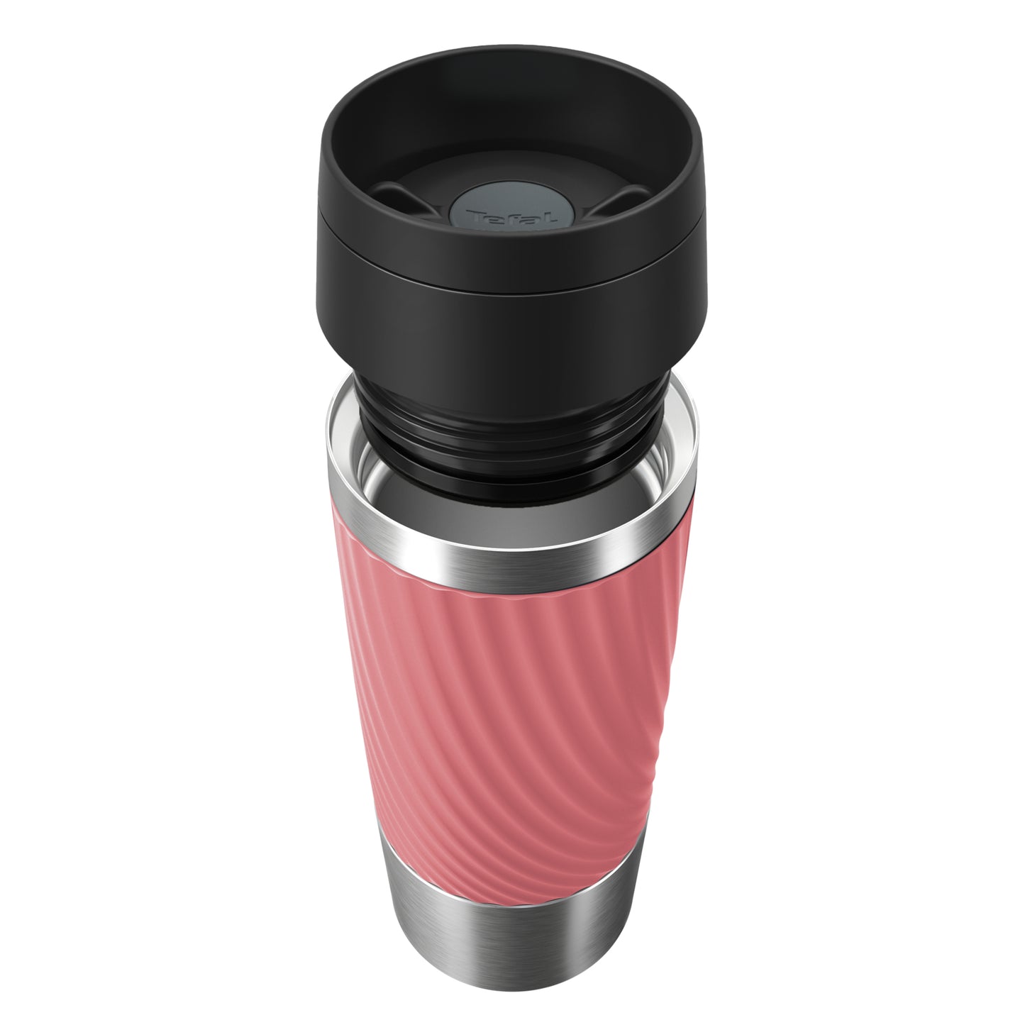 Tefal Travel Mug Classic Twist N2024410 thermos 360 ml Noir, Rose, Acier inoxydable Acier inoxydable