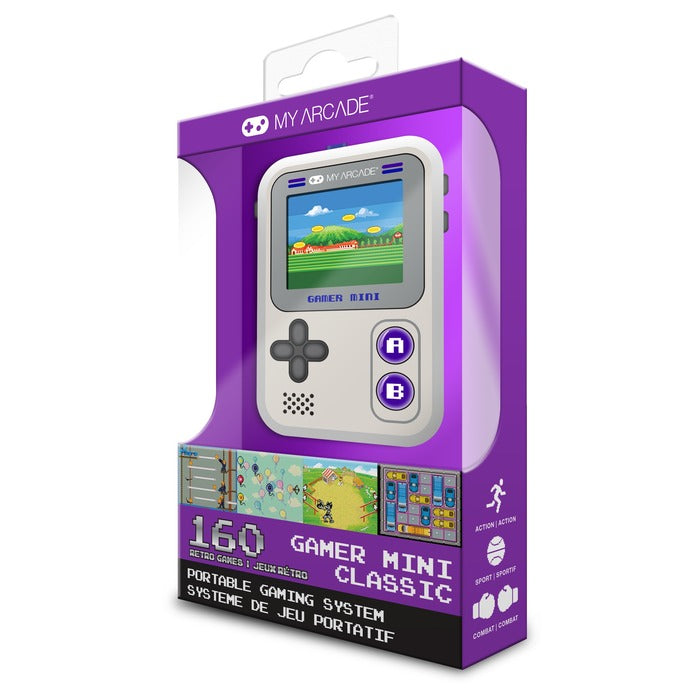 My arcade - GAMER MINI CLASSIC 160 EN 1 GRIS ET VIOLET