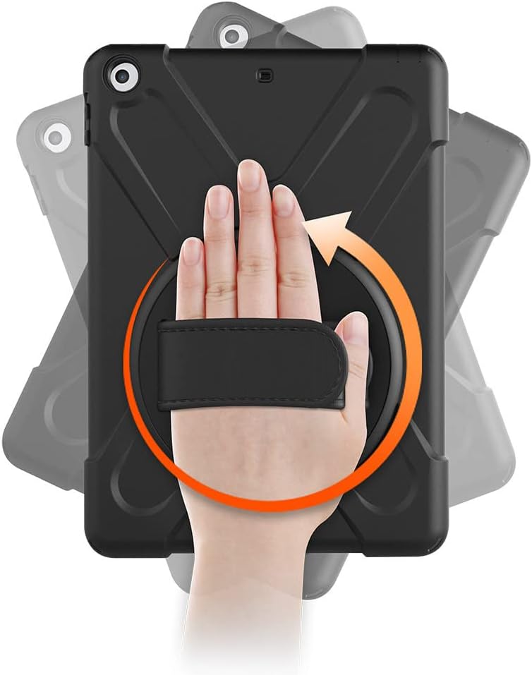 EIGER Peak Coque Robuste avec béquille rotative à 360° pour Galaxy Tab S9 / S9 FE