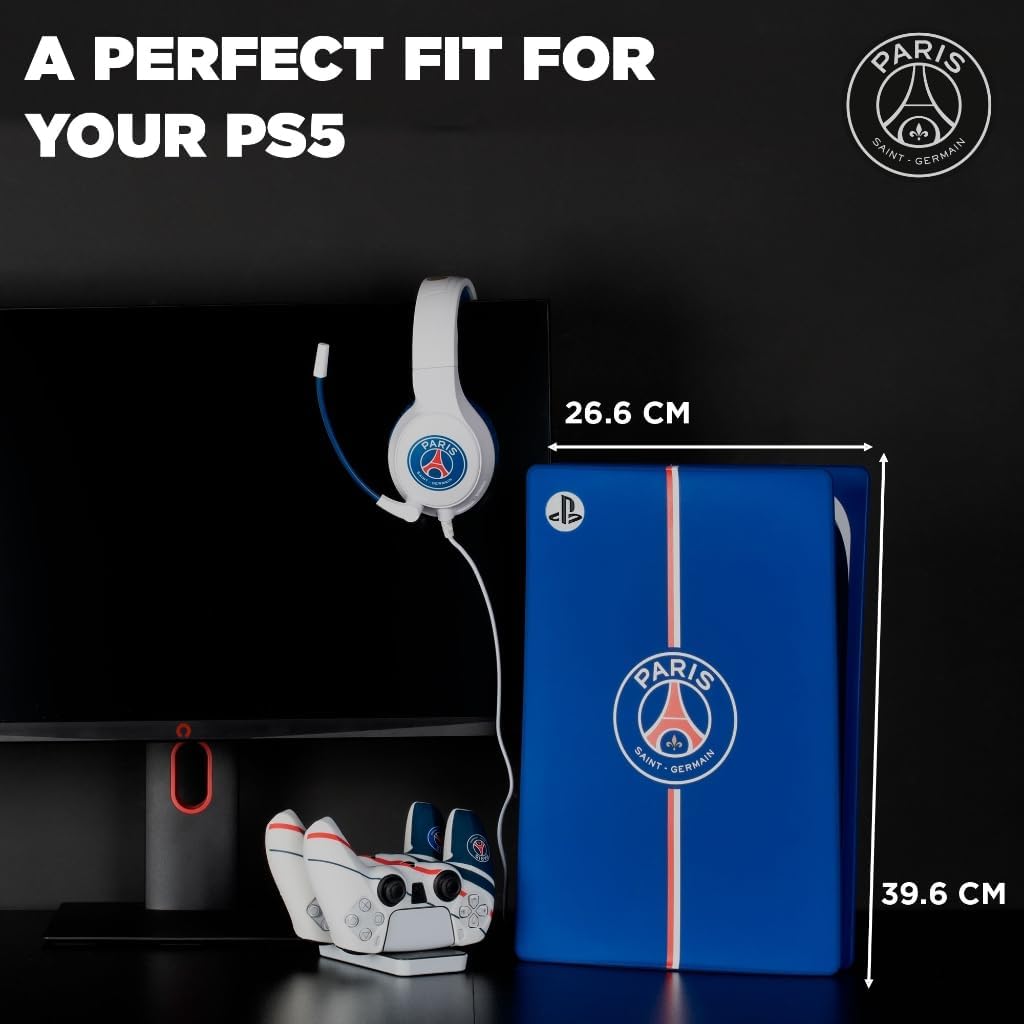 Konix PSG Façade de Protection pour Console PS5 Slim - Silicone - Antichoc - Anti-Rayures - Bleu