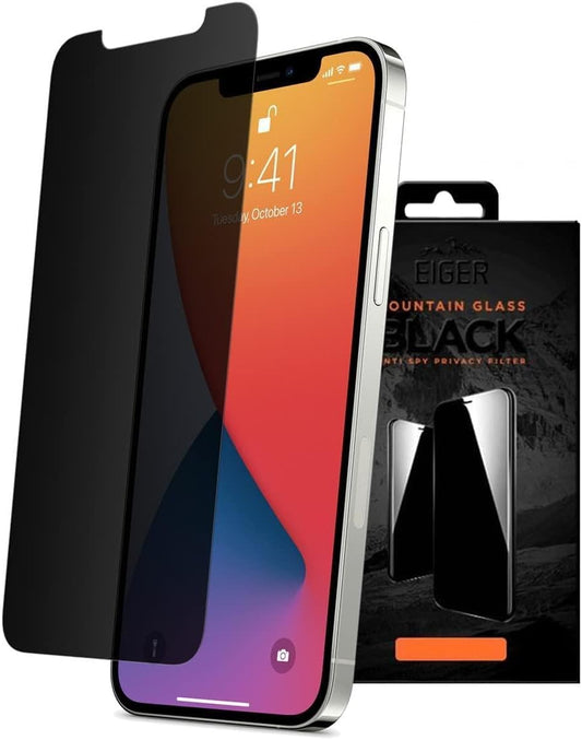 EIGER Mountain Glass - Verre Trempe Premium 2.5d Privacy pour Apple Iphone 16 Pro Max