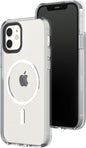 RhinoShield Coque Clear Compatible avec Magsafe pour [iPhone 12/12 Pro] | Force magnétique supérieure, Haute Transparence et résiste au jaunissement. Personnalisable - Contour objectifs Photo Noir