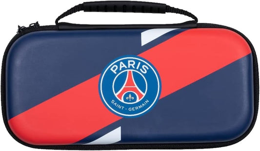 Konix PSG Housse de Protection et Transport pour Consoles Nintendo Switch, Switch Lite et Switch OLED - Rangement 8 Jeux - Bleu Marine et Rouge