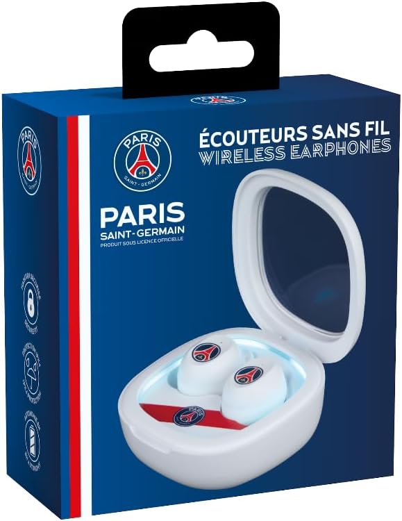 Konix PSG Écouteurs sans Fil pour Smartphones et tablettes - Autonomie 8 h + 15 h boitier - Résistance à l'eau IPX4 - Connexion Bluetooth - Blanc