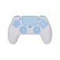 Konix PSG Coque de Protection pour Manette DualSense PS5 - Silicone - Appuie-Pouces - Bleu, Blanc et Rouge