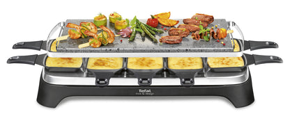 Tefal Inox & Design RE45A8 raclette 10 personne(s) 1350 W Noir, Acier inoxydable