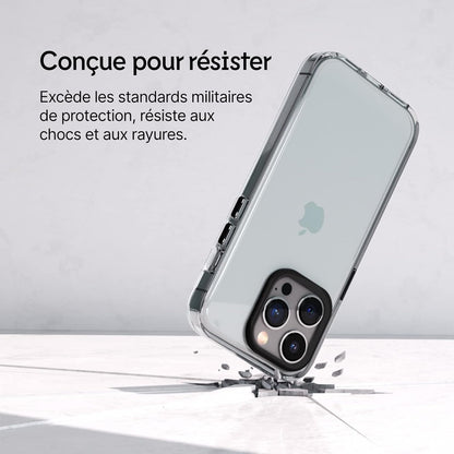 RhinoShield Coque Clear Compatible avec Magsafe pour [iPhone 12/12 Pro] | Force magnétique supérieure, Haute Transparence et résiste au jaunissement. Personnalisable - Contour objectifs Photo Noir