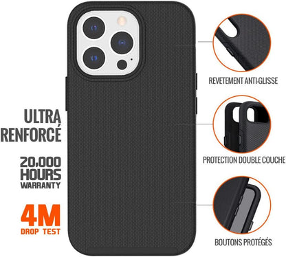 EIGER - Coque Rigide Noire Ultra-renforcée Polycarbonate *Drop-Test 4 Metres* pour Samsung Galaxy S25 Ultra