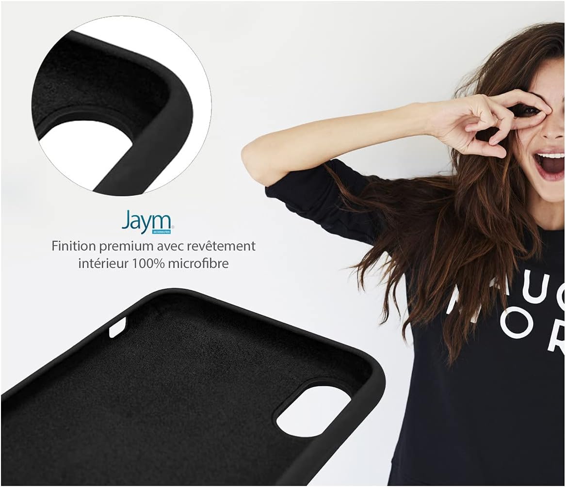 JAYM - Coque Premium Silicone et Microfibre - Renforcé et Ultra Doux - iPhone