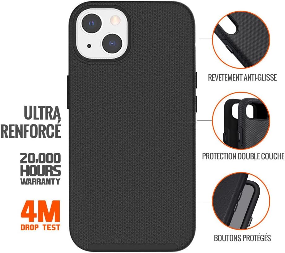 EIGER - Coque Rigide Noire Ultra-renforcée Polycarbonate *Drop-Test 4 Metres* pour Samsung Galaxy A35 5G
