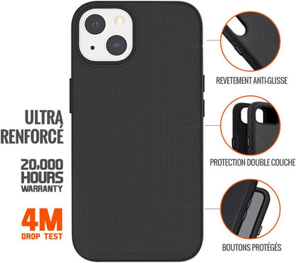 EIGER - Coque Rigide Noire Ultra-renforcée Polycarbonate *Drop-Test 4 Metres* pour Samsung Galaxy A35 5G