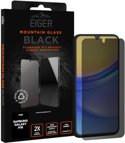 EIGER Mountain Glass - Verre Trempe Premium 2.5d Privacy pour Samsung Galaxy A36 / A56 / S24 Fe