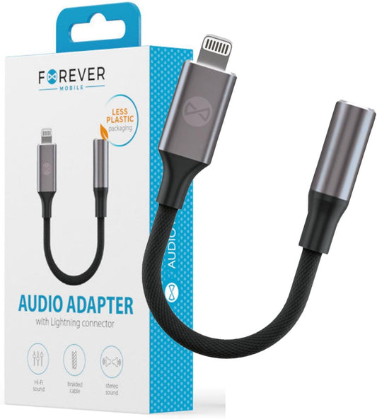 FOREVER Adaptateur Lightning vers Jack 3.5 Audio