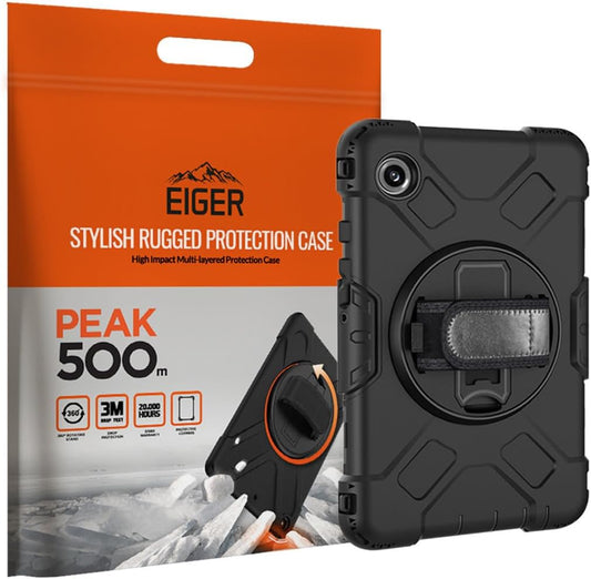 EIGER Peak Coque Robuste avec béquille rotative à 360° pour Galaxy Tab A9
