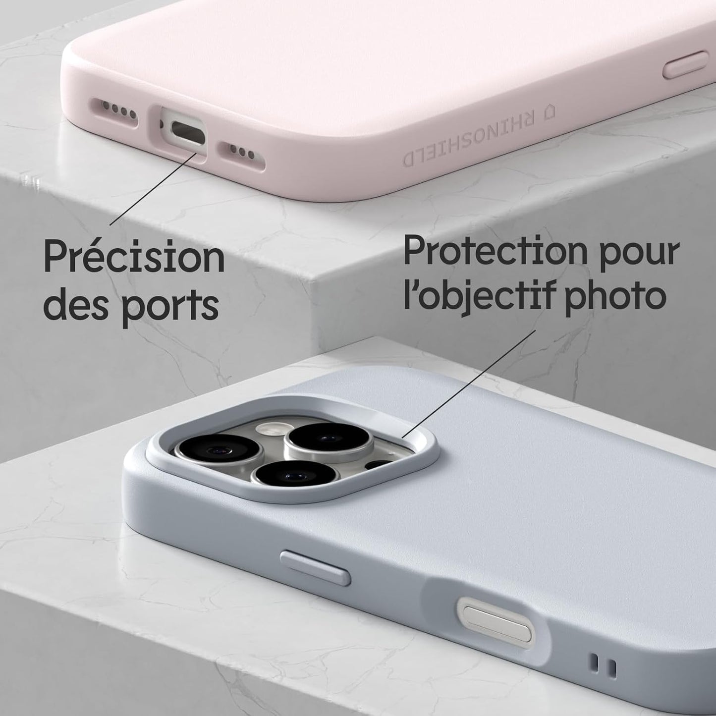 RhinoShield SolidSuit Coque Compatible avec [iPhone 16 Pro] | Design Fin Absorbant Les Chocs, Finition Mate Premium, découpe Bouton contrôle caméra - Noir