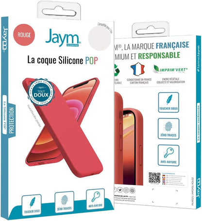 JAYM - Coque Silicone Rouge pour [ Samsung Galaxy S25 Edge ] - 100% Silicone et Microfibre - Renforcée et Ultra Doux