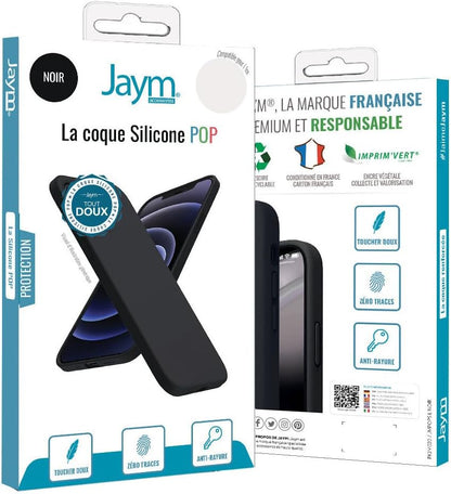 JAYM - Coque Silicone Noire pour [ Samsung Galaxy S25 Edge ] - 100% Silicone et Microfibre - Renforcée et Ultra Doux