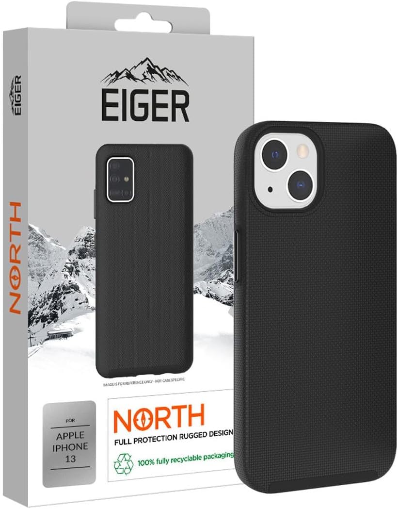 EIGER - Coque Rigide Noire Ultra-renforcée Polycarbonate *Drop-Test 4 Metres* pour Apple IPHONE 14