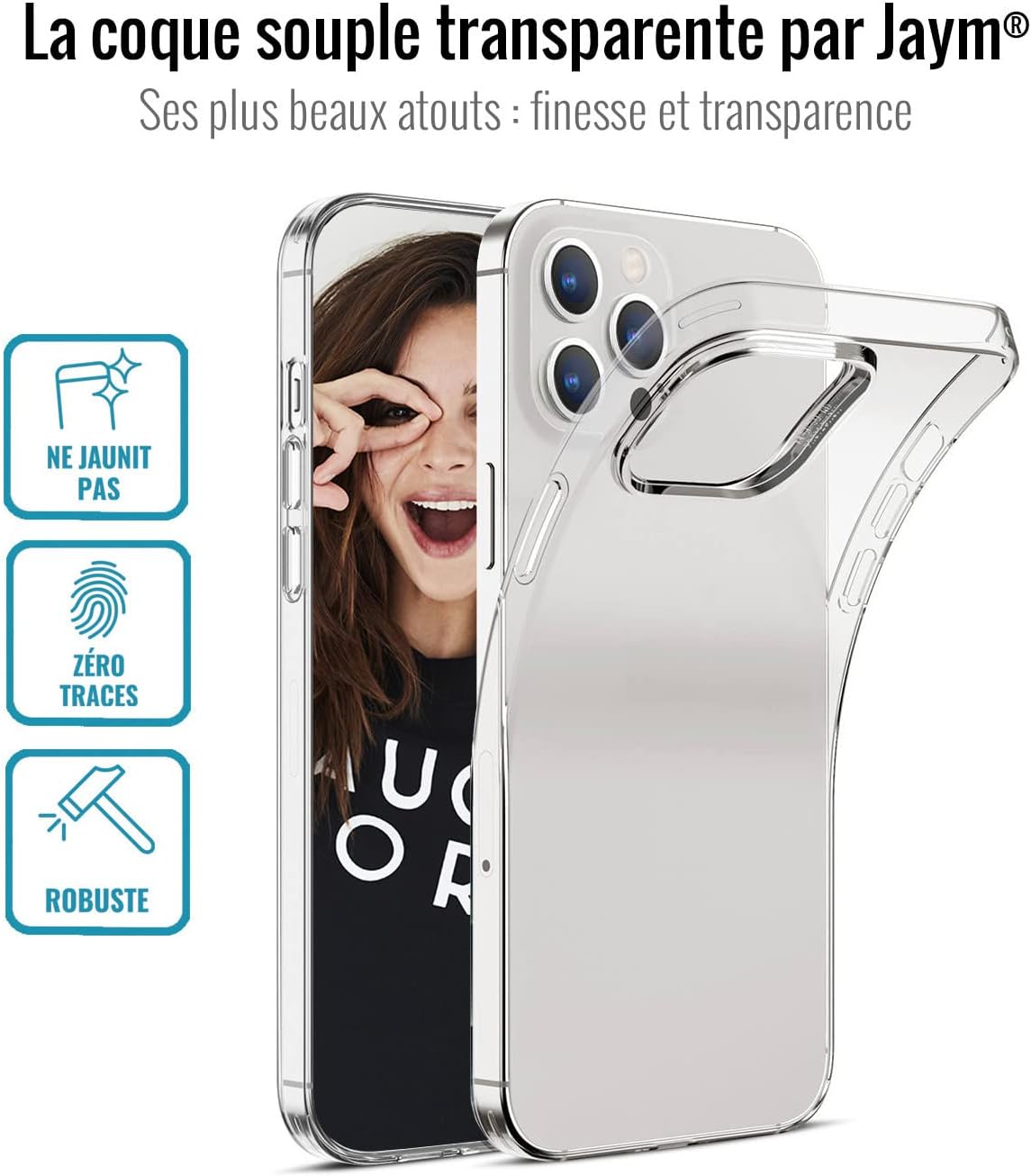 JAYM Coque Transparente pour [ Samsung Galaxy S25 Plus ] – Souple et résistante - Traitement Anti-jaunissement – Anti-Bulles - sans Emballage Carton