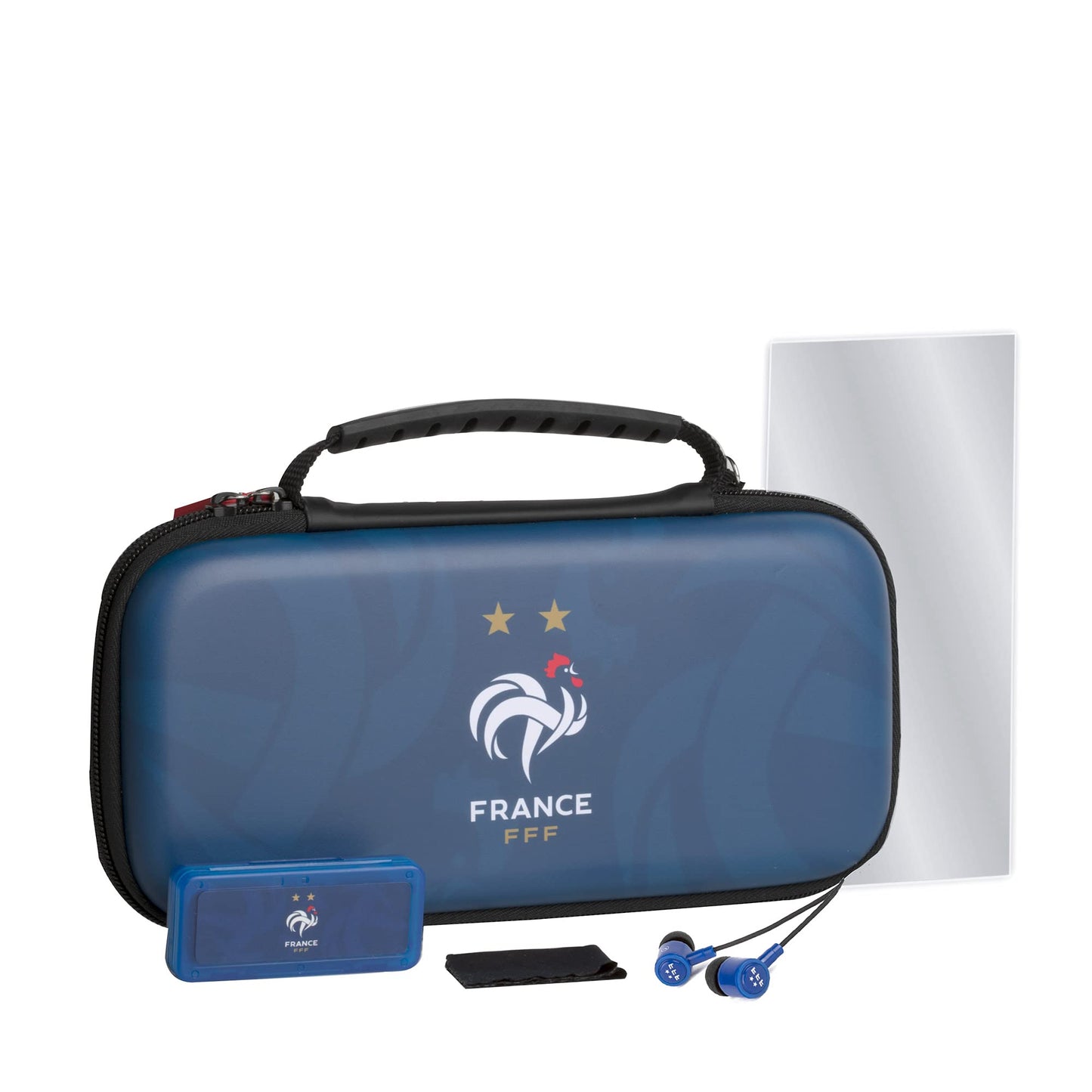 Konix PSG Pack d'accessoires Gaming Starter Kit Nintendo Switch, Switch Lite et Switch OLED - Housse - Verre trempé - Boîtier Jeux - Écouteurs
