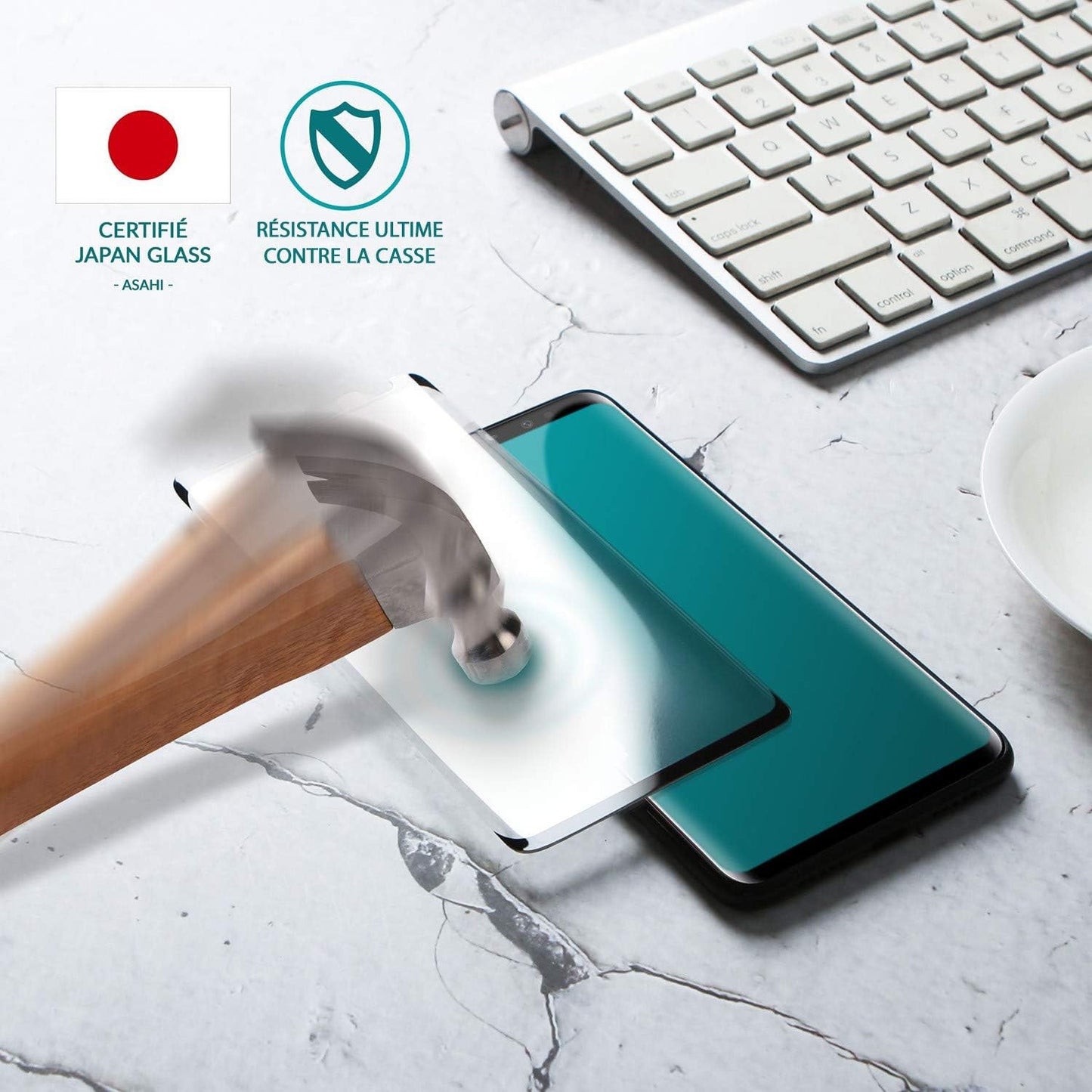 JAYM - Verre de Protection Premium pour Samsung Galaxy S21 - Incurvé 3D avec Contour Noir - Garanti à Vie Renforcé 9H Ultra Résistant Compatible Fonction Sonic Sensor - Applicateur sur Mesure Inclus