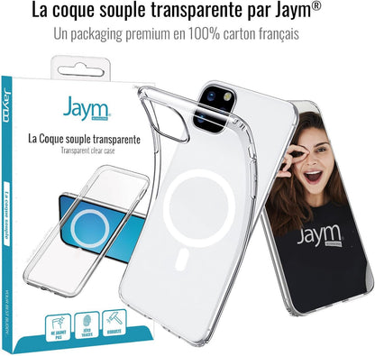 JAYM - Coque Souple Transparente Compatible avec [ iPhone 16e ] - Souple et résistante - Traitement Anti-jaunissement - Anti-Bulles