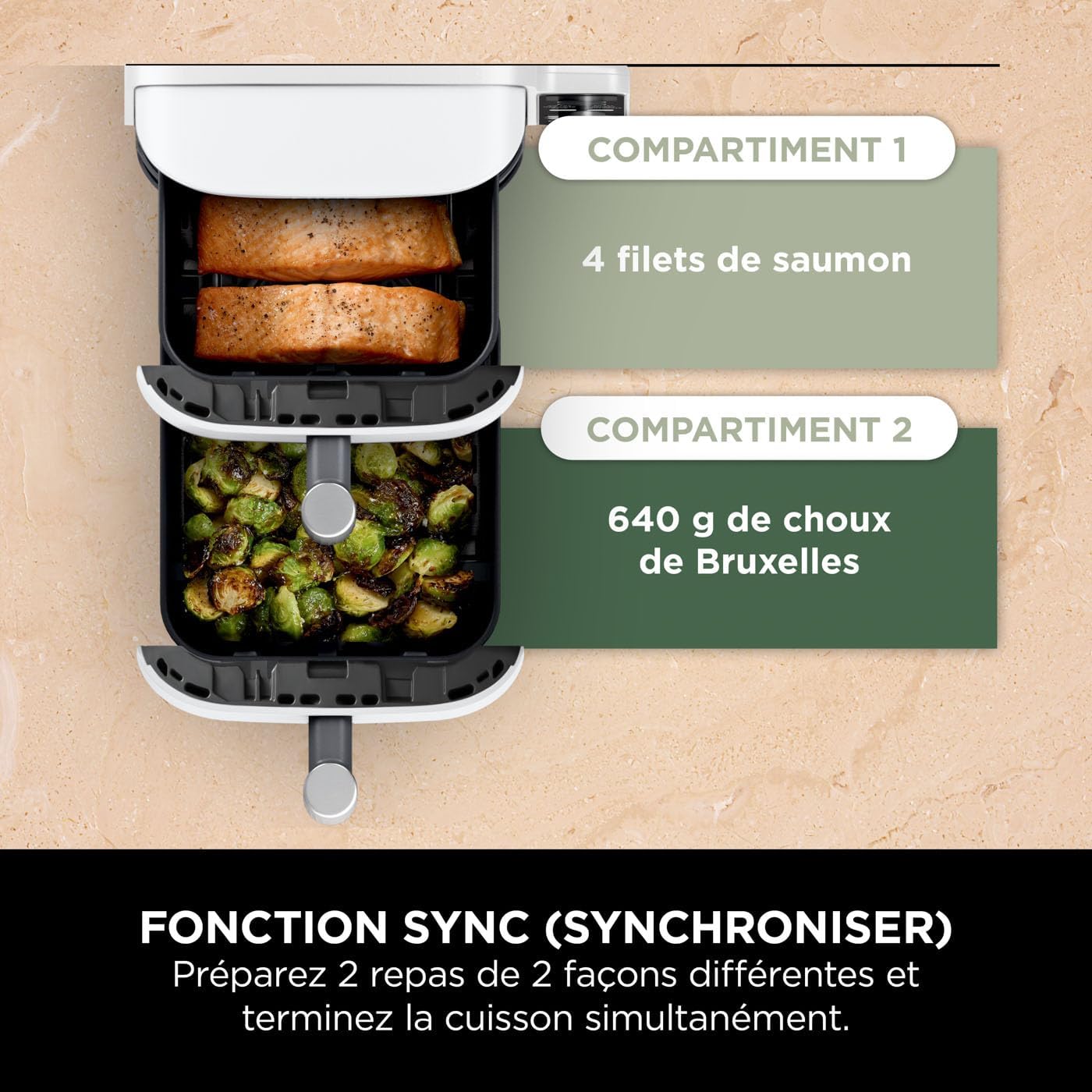 NINJA DOUBLE STACK L FRITEUSE SL400EU WH