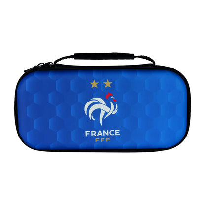 Konix PSG Housse de Protection et Transport pour Consoles Nintendo Switch, Switch Lite et Switch OLED - Rangement 8 Jeux - Bleu Marine et Rouge