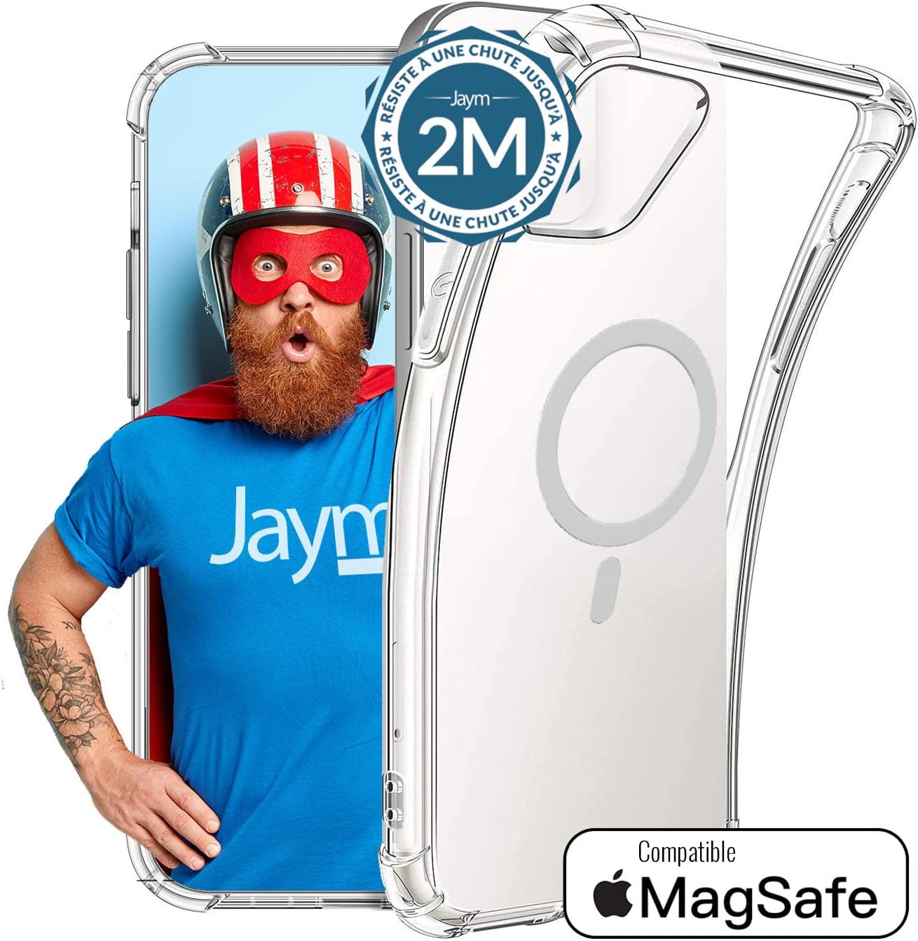 JAYM Coque iPhone 16e - Coque renforcée - Coque résistante - Coque Anti-Chute 2m - Coque Protection Transparente - Coque Apple iPhone