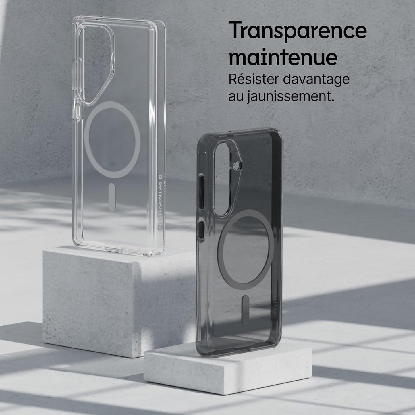 RhinoShield Coque Clear Compatible avec Magsafe pour [Galaxy S25 Ultra] | Force magnétique supérieure, Haute Transparence et résiste au jaunissement.