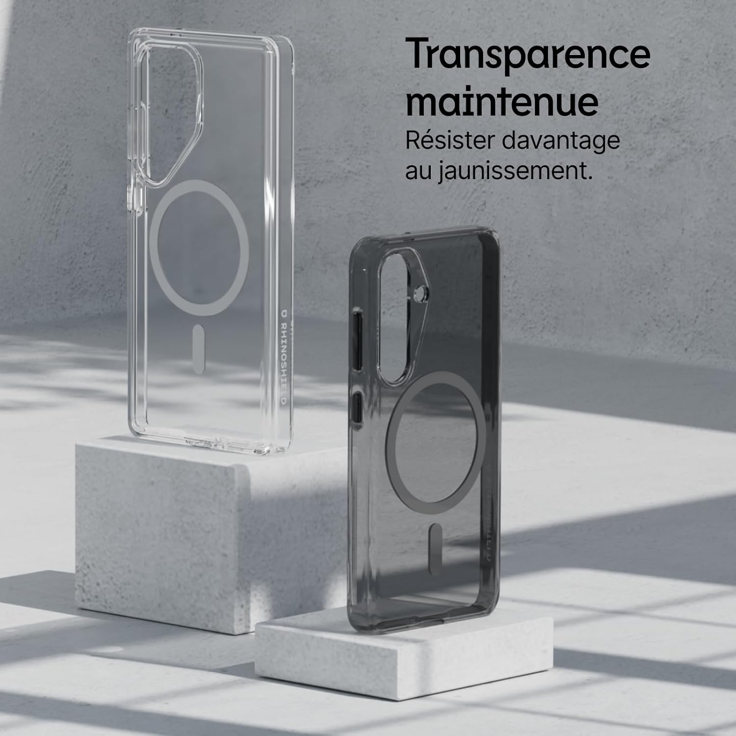 RhinoShield Coque Clear Compatible avec Magsafe pour [Galaxy S25 Ultra] | Force magnétique supérieure, Haute Transparence et résiste au jaunissement.