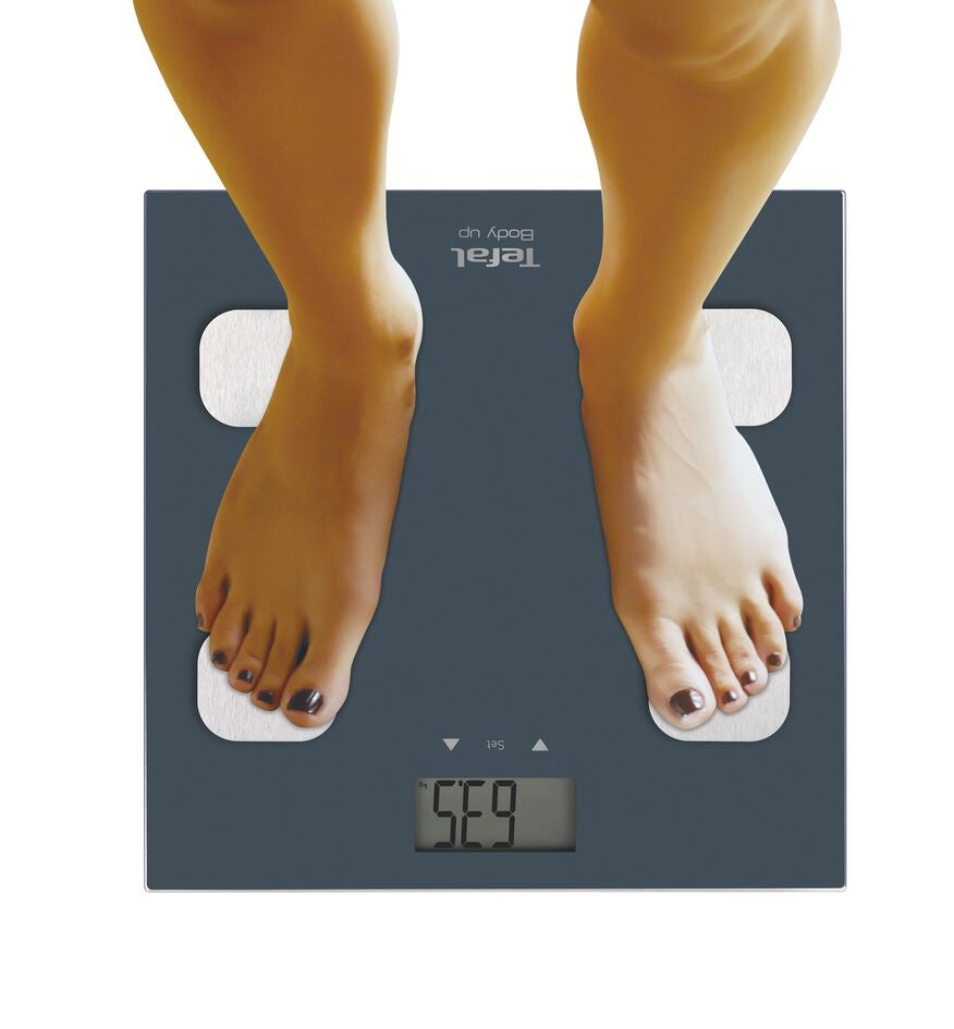 Tefal Body Up BM2520 balance Carré Bleu Pèse-personne électronique