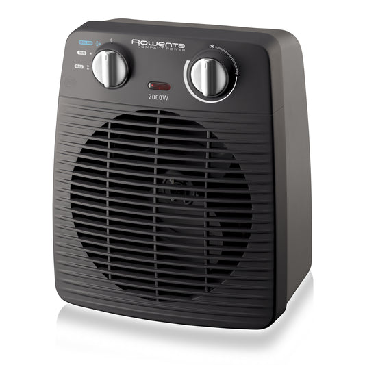 Rowenta Compact Power SO2210 Intérieure Gris, Noir 2000 W Chauffage de ventilateur électrique