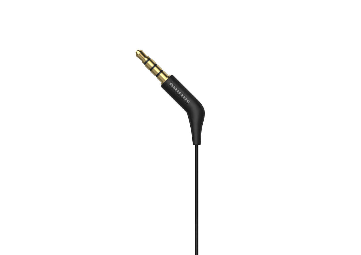 Philips TAE1105BK/00 écouteur/casque Avec fil Ecouteurs Appels/Musique Noir