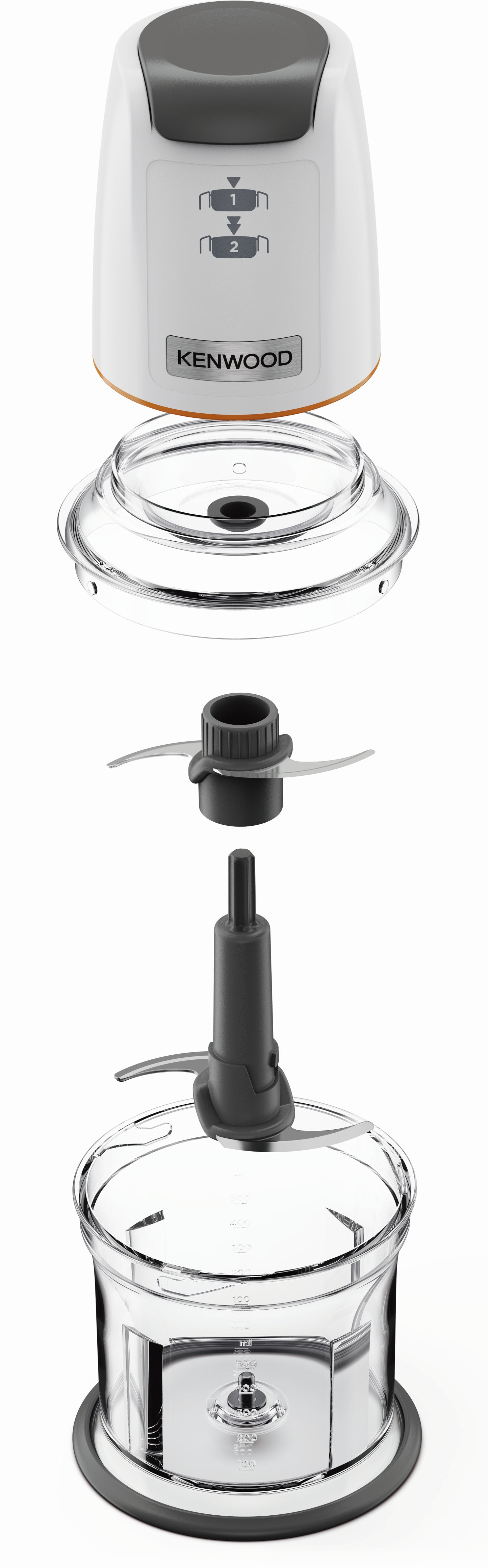 Kenwood CHP61.000WH hachoir électrique 0,5 L 500 W Gris, Blanc