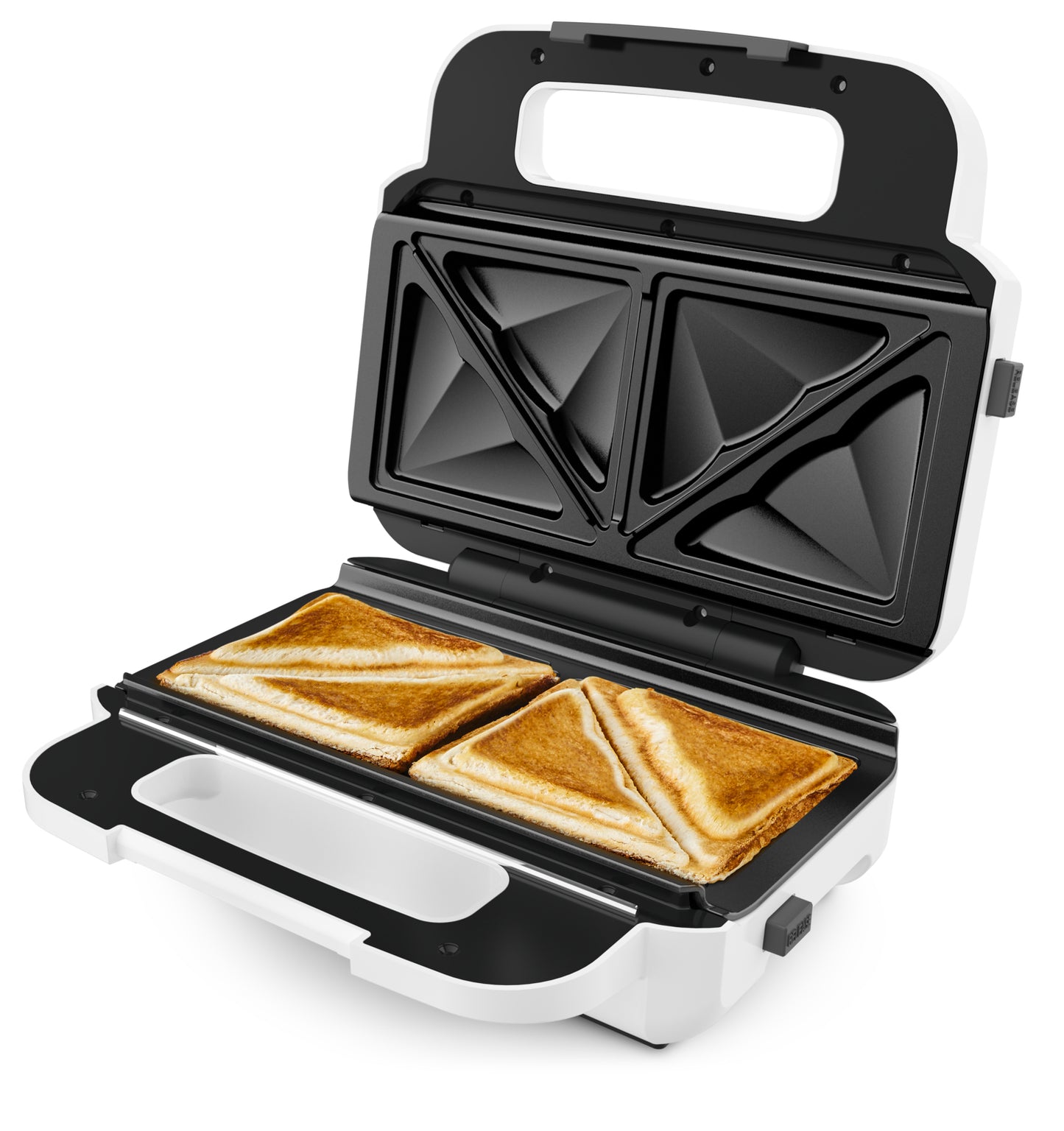 Tefal Snack XL SW7011 gaufrier et appareil à croque-monsieur 850 W Blanc, Acier inoxydable