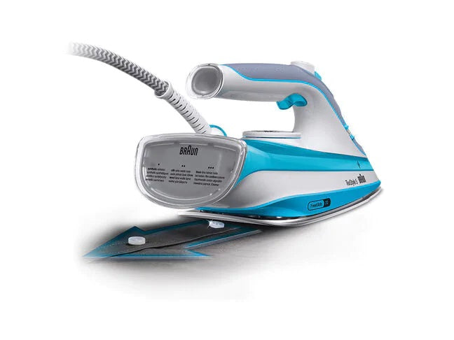 Braun TexStyle 5 SI 5006 BL Fer à repasser à sec ou à vapeur Semelle en céramique 2600 W Bleu, Gris, Blanc