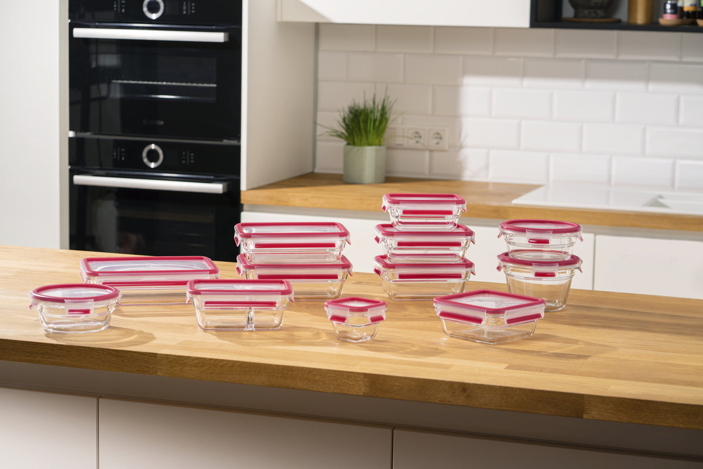 Tefal MasterSeal N10407 Rectangulaire Boîte 0,8 L Transparent, Rouge 1 pièce(s)