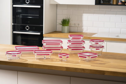 Tefal MasterSeal N10407 Rectangulaire Boîte 0,8 L Transparent, Rouge 1 pièce(s)