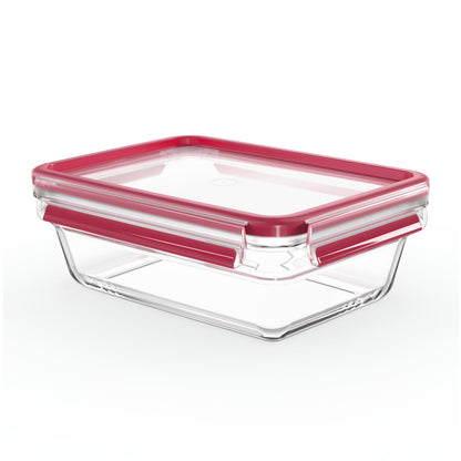 Tefal MasterSeal N10410 Rectangulaire Boîte 1,3 L Rouge, Transparent 1 pièce(s)