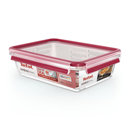 Tefal MasterSeal N10411 Rectangulaire Boîte 2 L Transparent, Rouge 1 pièce(s)