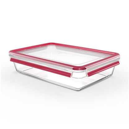Tefal MasterSeal N10412 Rectangulaire Boîte 3 L Transparent, Rouge 1 pièce(s)