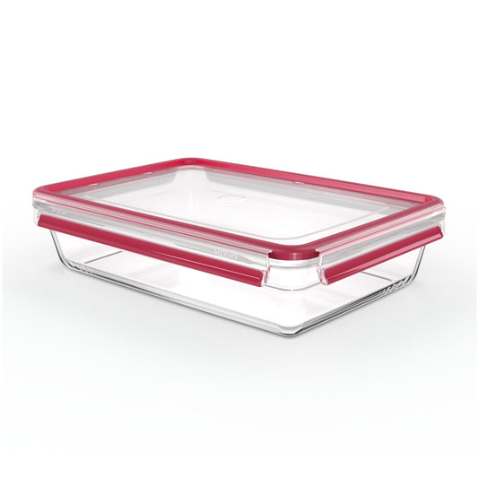 Tefal MasterSeal N10412 Rectangulaire Boîte 3 L Transparent, Rouge 1 pièce(s)