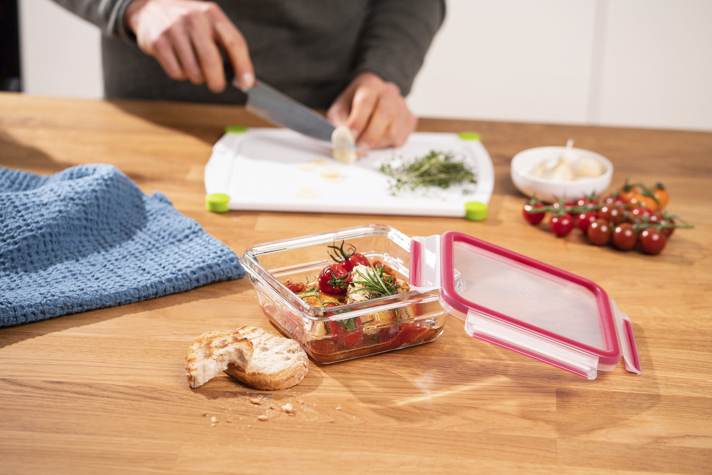Tefal MasterSeal N10414 Carré Boîte 0,8 L Transparent, Rouge 1 pièce(s)