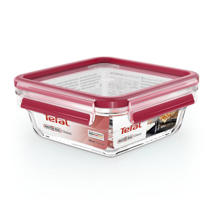 Tefal MasterSeal N10414 Carré Boîte 0,8 L Transparent, Rouge 1 pièce(s)