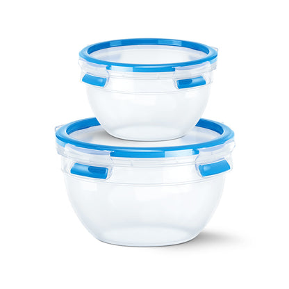 EMSA CLIP & CLOSE N10116 Rond contenant 2,6 L Bleu, Transparent 2 pièce(s)
