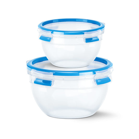 EMSA CLIP & CLOSE N10116 Rond contenant 2,6 L Bleu, Transparent 2 pièce(s)