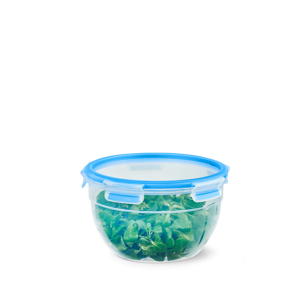 EMSA CLIP & CLOSE N10116 Rond contenant 2,6 L Bleu, Transparent 2 pièce(s)