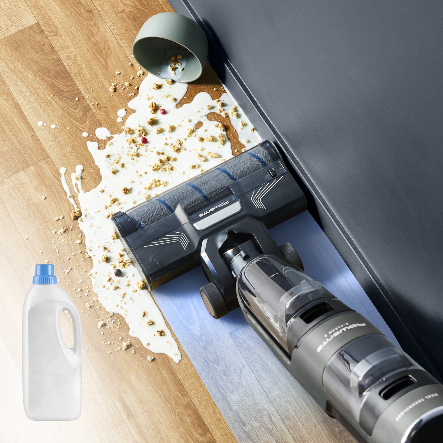 Rowenta X-Clean 4 GZ5035WO aspirateur balai et balai électrique Batterie Sec&humide mousse Sans sac 200 W Gris