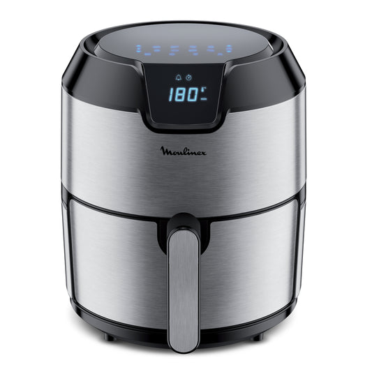 Moulinex Easy Fry EZ401D10 friteuse Unique 4,2 L 1500 W Friteuse d’air chaud Noir, Acier inoxydable